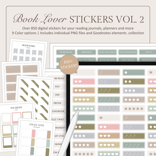Book Lover Vol. 2 Digital Stickers