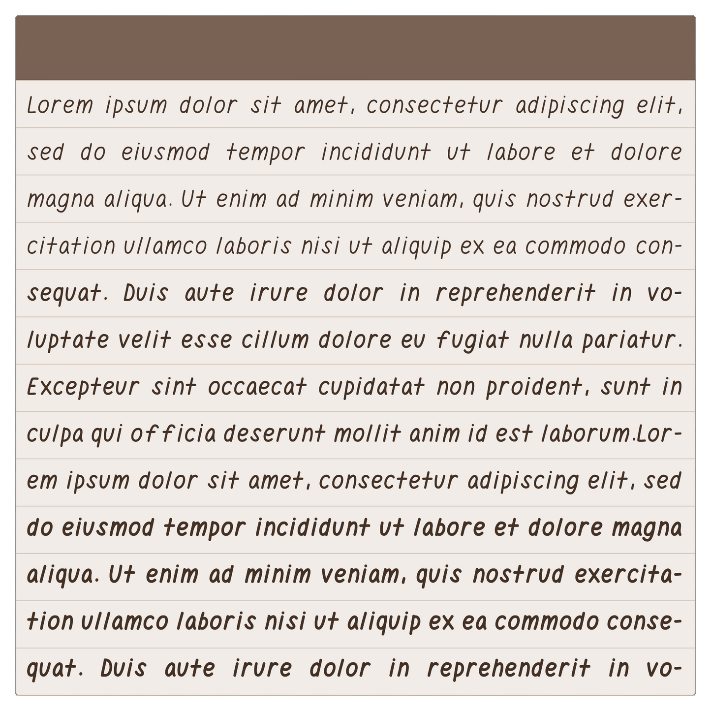 Italic Handwritten Font | Light Regular Bold