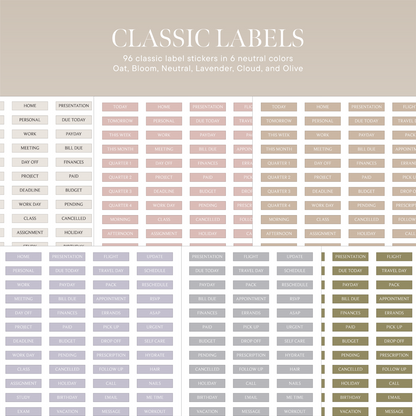 Classic Digital Stickers | Neutral