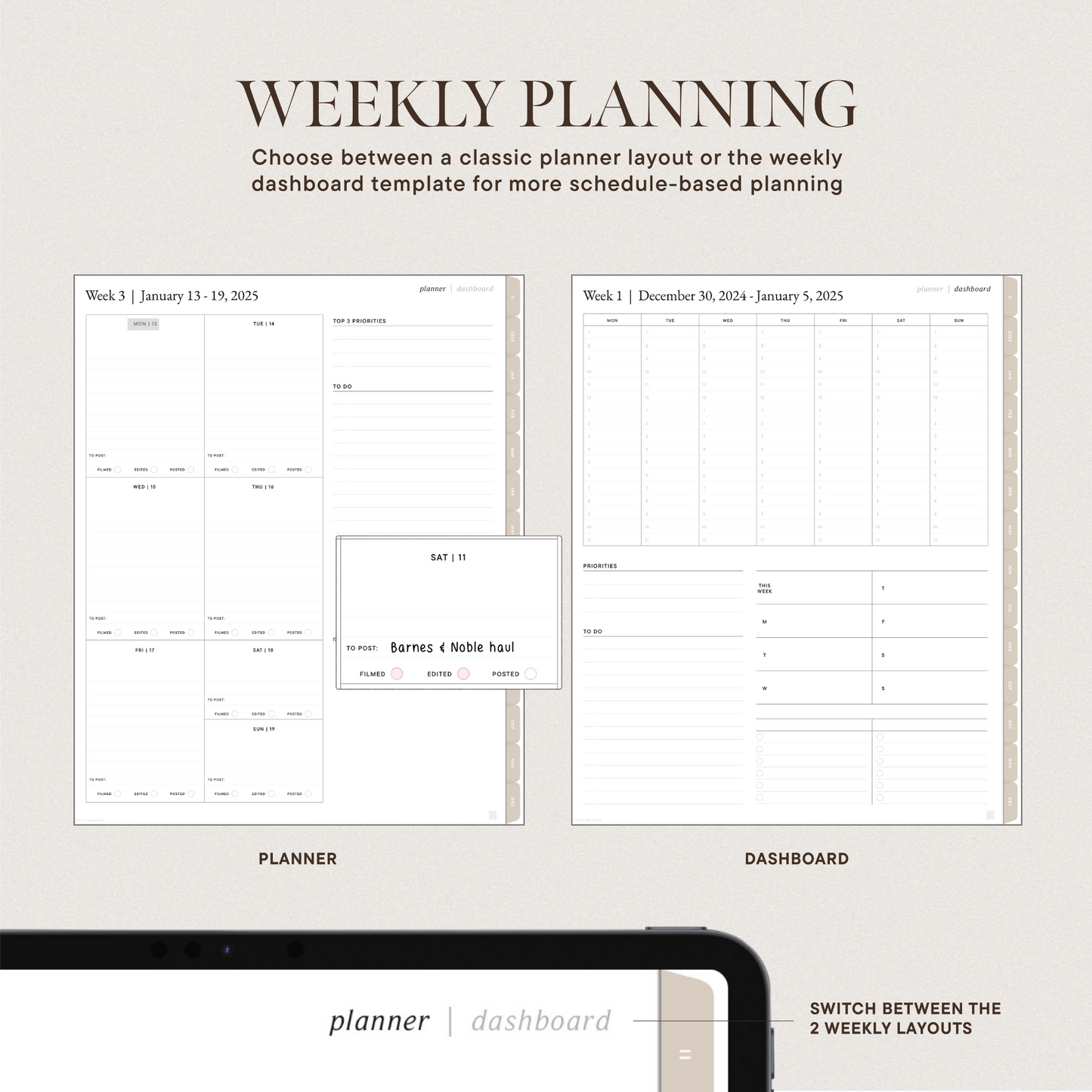 2025 Digital Planner | Content Creator Version