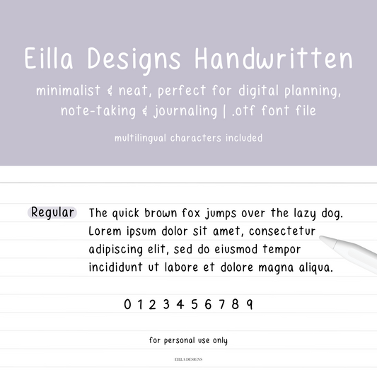 Handwritten Font | Regular