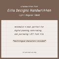 Italic Handwritten Font | Light Regular Bold